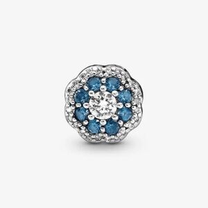 PANDORA Blue Sparkle Flower Charm